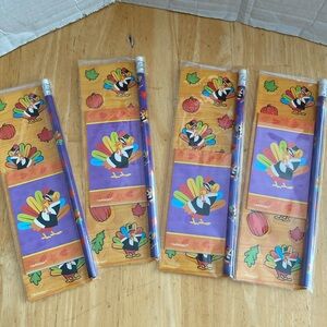 Set of 4 pencils stickers & little note pads Keep kids busy during thanksgiving